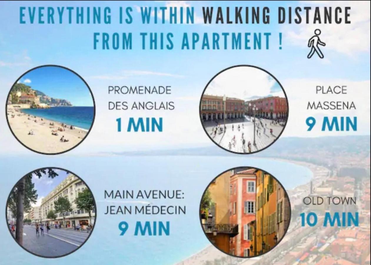 ניס Stunning Flat By The Beach, Carre D'Or-Negresco מראה חיצוני תמונה